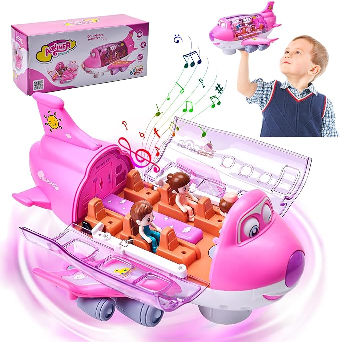 Lightning™ Musical 360° Rotating Gear Airplane